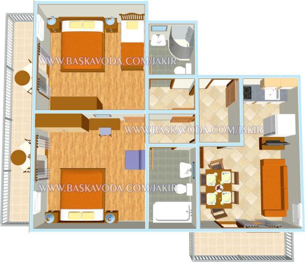 Apartman Jakir Baška Voda Екстериор снимка